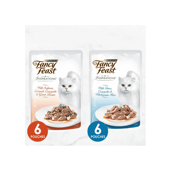 Fancy Feast Adult Inspirations Salmon and Tuna Variety Pack Wet Cat Food 24 x 70g