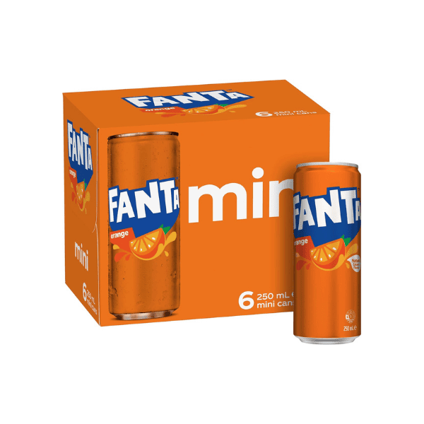 Fanta Orange Mini Can Multipack (6 x 250 mL)