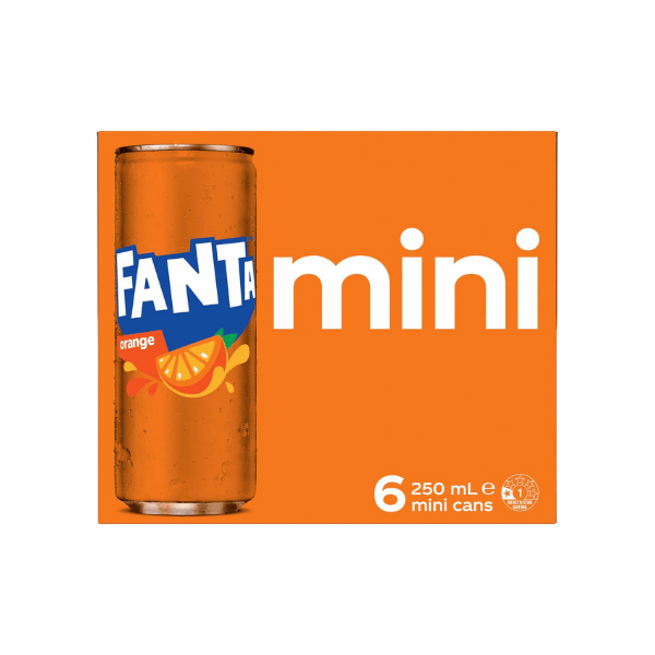 Fanta Orange Mini Can Multipack (6 x 250 mL)