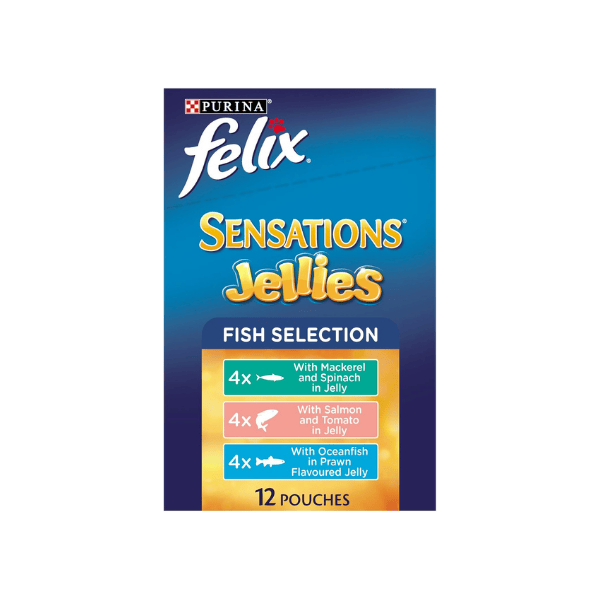 Felix Adult Sensations Jelly Fish Variety Wet Cat Food 60 x 85g