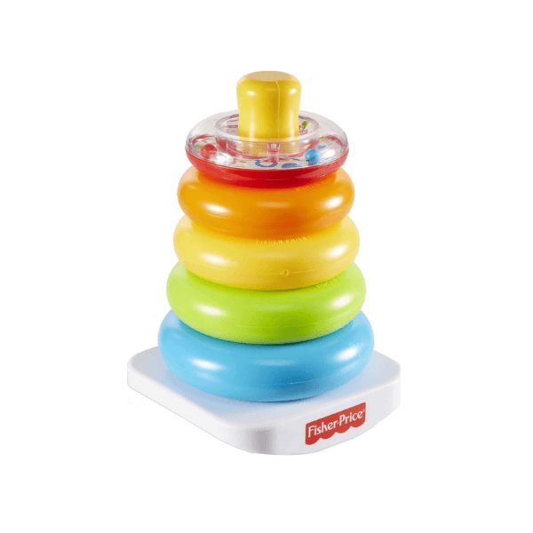 Fisher Price Rock a Stack Toy with Roly Poly Base & 5 Colorful Rings for 6+ Months