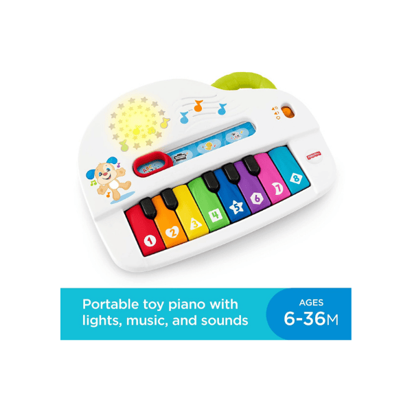 Fisher-Price Infants Light-Up Piano Musical Learning Toy for Ages 6+