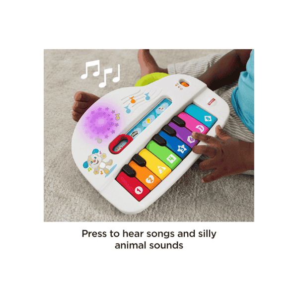 Fisher-Price Infants Light-Up Piano Musical Learning Toy for Ages 6+