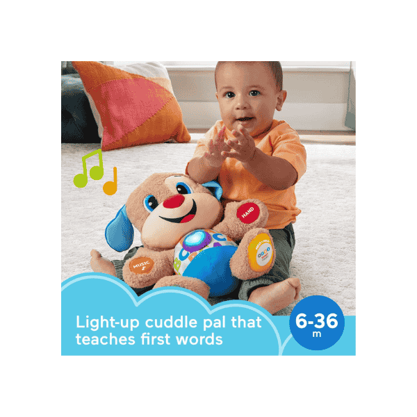 Fisher-Price Plush Puppy Educational Musical Toy for Toddlers 6+ Months