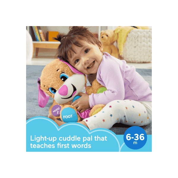 Fisher-Price Plush Dog with Music & Lights The Perfect Learning Toy for Babies