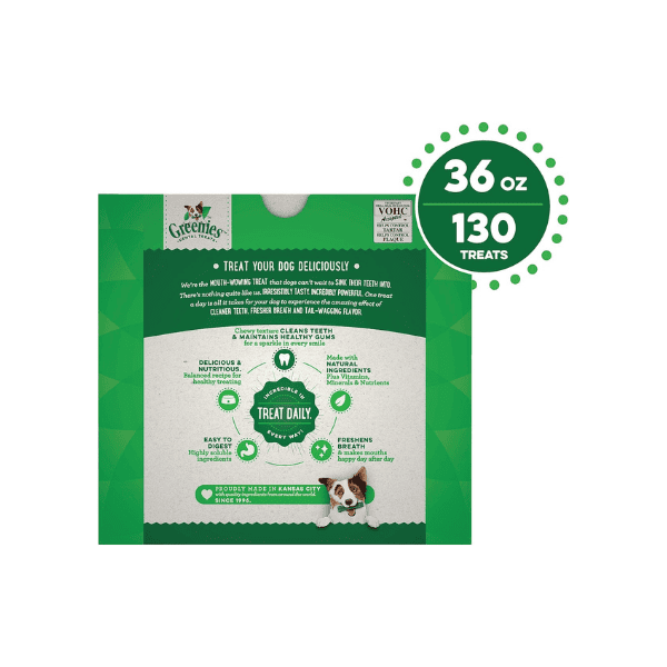 GREENIES Canine Dental Treats Original Teenie Flavor 1.02kg Value Pack of 129 Chews