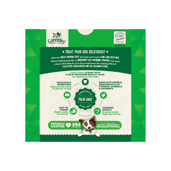 GREENIES Canine Dental Dog Chews Original Large Flavor 1.02kg Pack 24 Chews