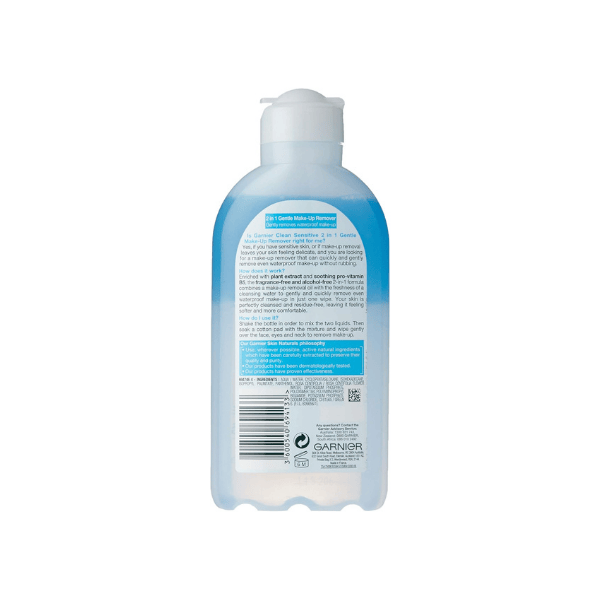 Garnier Clean Sensitive 2-in-1 Makeup Remover for Sensitive Skin 200ml