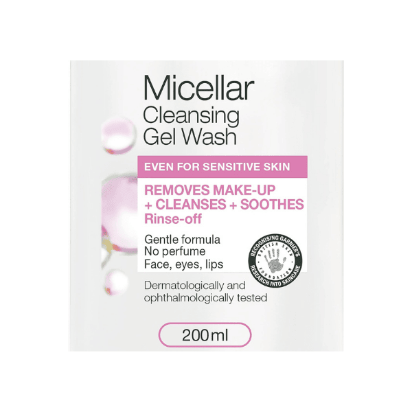 Garnier Micellar Cleansing Gel Wash 200ml Gentle Face Cleanser