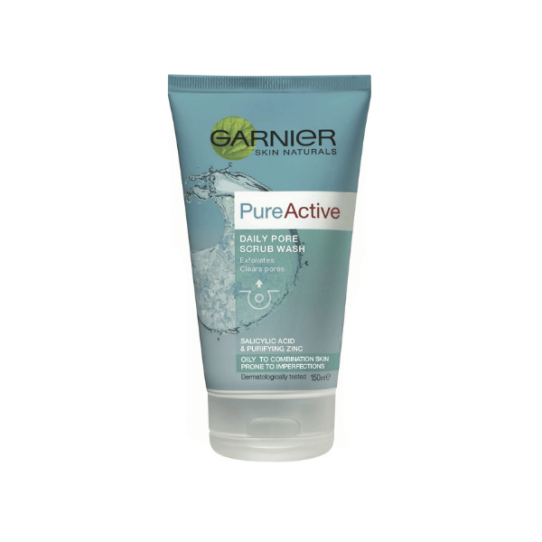 Garnier Pure Active Daily Pore Scrub Wash: Refresh and Revitalize 150ml