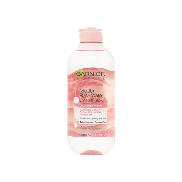 Garnier SkinActive Rose Micellar Cleansing Water 400ml Clean & Glow Formula