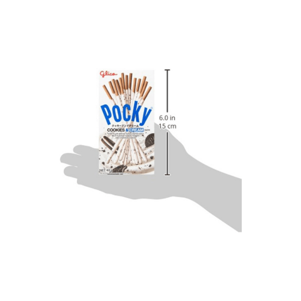 Glico Pocky Cookies & Cream Biscuit Sticks 40g Ideal for Snacking & Gifting