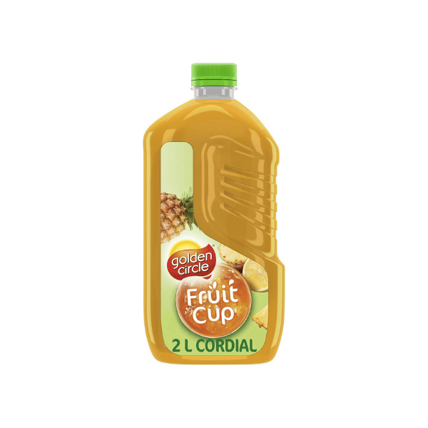 Golden Circle Fruit Cup Cordial 2L - No Artificial Additives Makes 10L | Recyclable Bottle