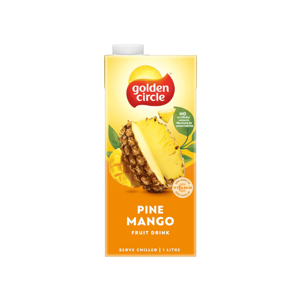 Golden Circle Pineapple & Mango Fruit Drink 1L - No Artificial Colours Flavours or Preservatives