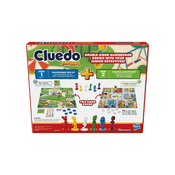 HASBRO GAMING Clue Junior 2 Sided Game for Kids Ages 4+2 Games in 1 2 to 6 Players