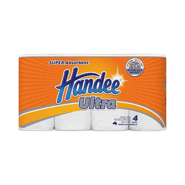 Handee Ultra White Paper Towel Pack of 24 Rolls