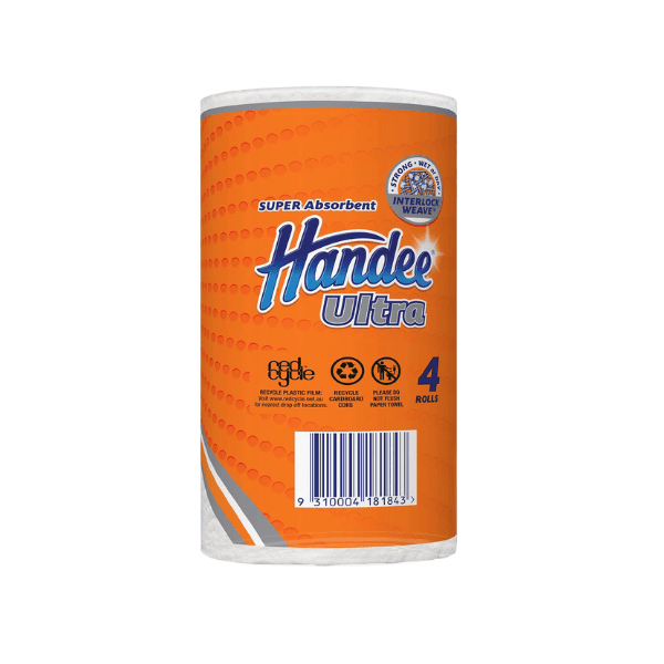 Handee Ultra White Paper Towel Pack of 24 Rolls