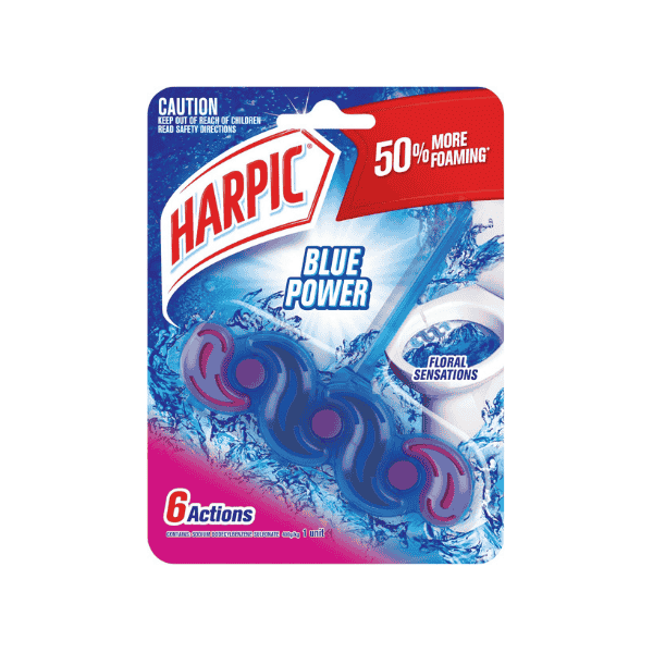 Harpic Blue Power Floral Sensations Toilet Block Cleaner Single Pack