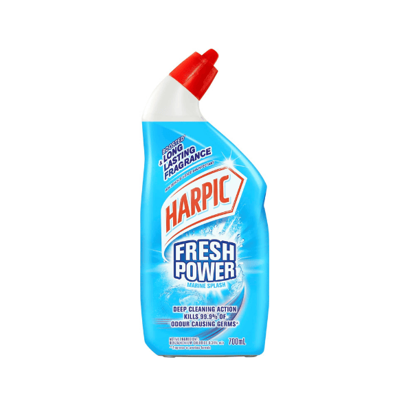 Harpic Fresh Power Marine Splash Toilet Cleaner 700mL Pack of 8