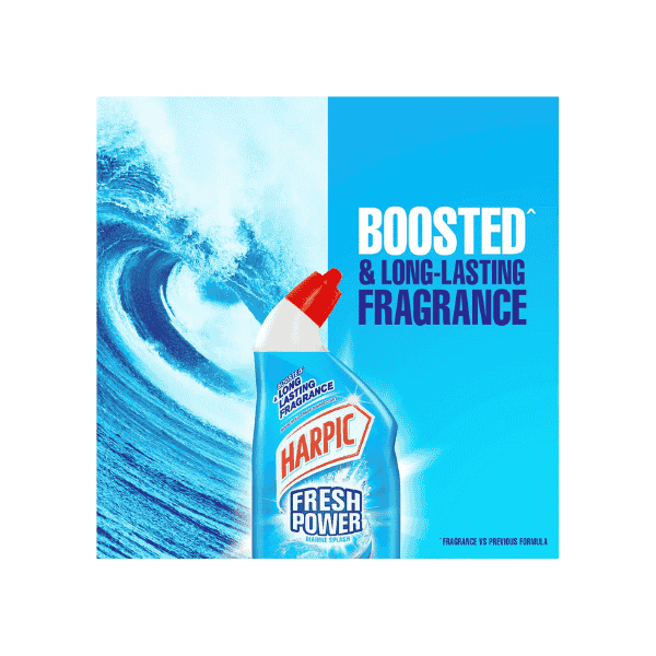 Harpic Fresh Power Marine Splash Toilet Cleaner 700mL Pack of 8