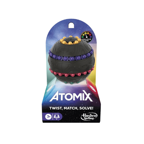 Hasbro Gaming Atomix Puzzle Ball for Ages 7+ Solo Brainteaser & Fidget Toy