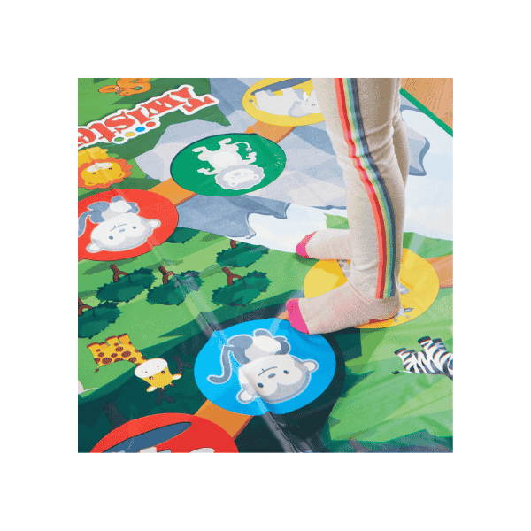 Hasbro Gaming Twister Junior 2 Sided Animal Adventure Mat For Kids 3+ 24 Players