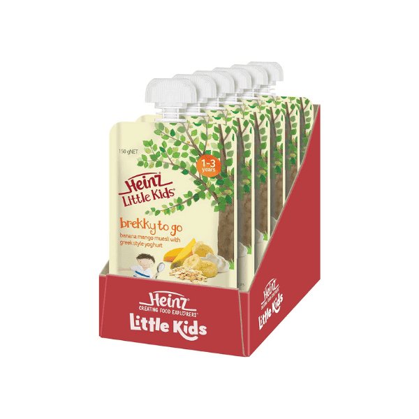 Heinz Little Kids Brekky 1-3 Years Muesli Banana & Mango with Greek Style Yoghurt 150g Pack of 6 Vegetarian