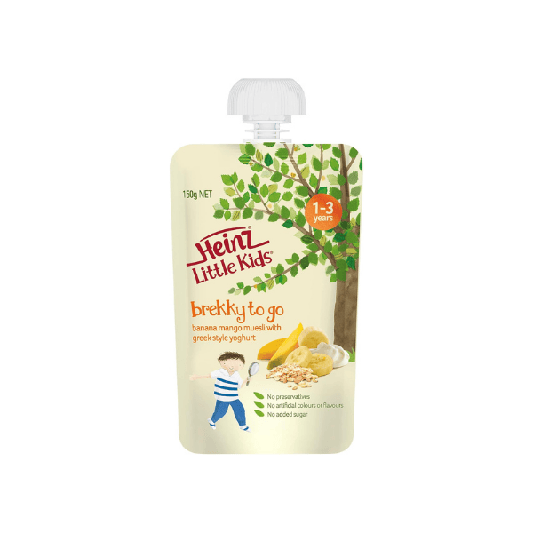 Heinz Little Kids Brekky 1-3 Years Muesli Banana & Mango with Greek Style Yoghurt 150g Pack of 6 Vegetarian