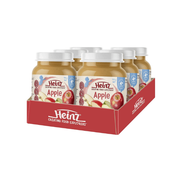 Heinz 4+ Months Apple Puree Baby Food 120g Pack of 6 Healthy No Artificial Colours or Flavours