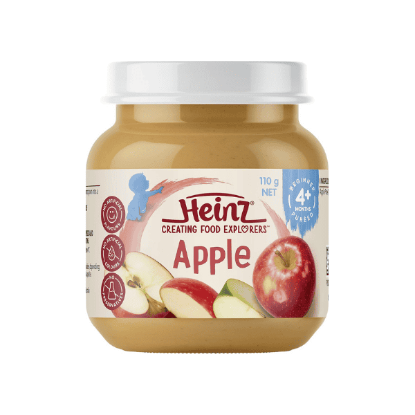 Heinz 4+ Months Apple Puree Baby Food 120g Pack of 6 Healthy No Artificial Colours or Flavours