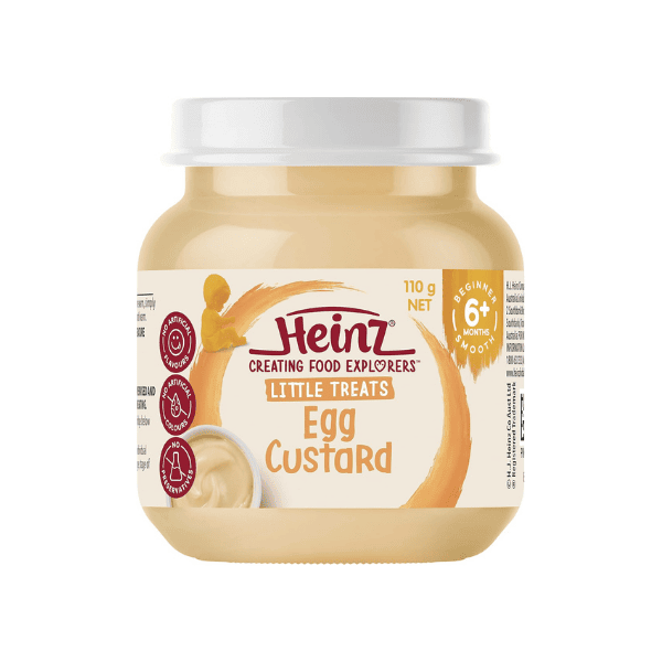 Heinz Egg Custard Baby Food 110g 6 Pack 6+ Months No Added Colours or Preservatives