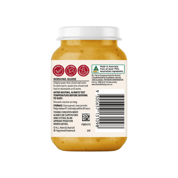 Heinz 8+ Months Chicken & Quinoa Puree Baby Food Jar 170g Pack of 6 No Additives No Artificial Colours