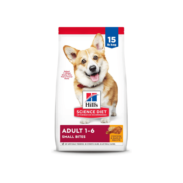 Hill's Science Diet Small Bites Adult Dog Food Chicken & Barley Recipe 6.8kg for Optimal Health