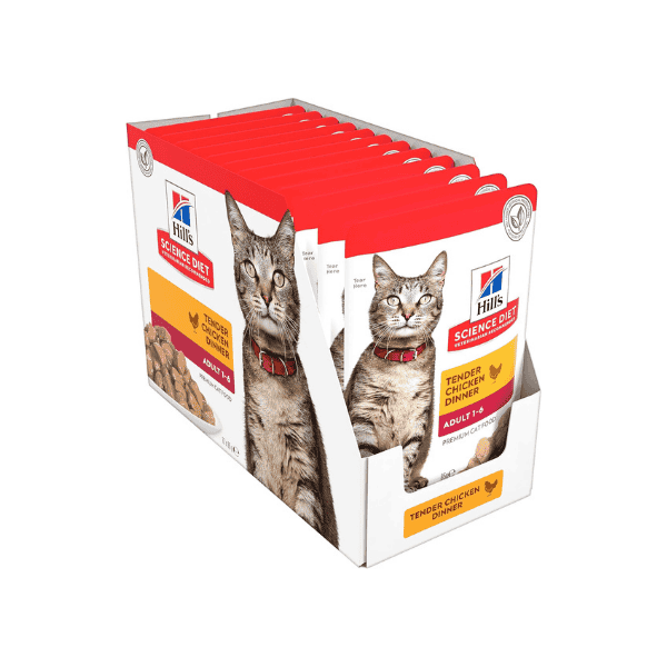 Hill's Science Diet Adult Wet Cat Food Chicken Flavor 85g 12-Pack Pouches