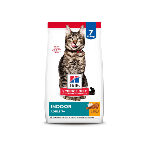 Hill's Science Diet Senior 7+ Indoor Chicken Recipe Dry Cat Food 3.17kg for Older Cats