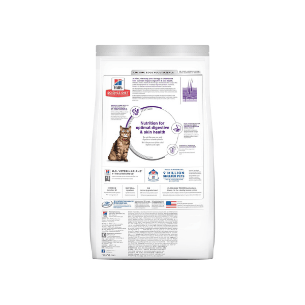 Hill’s Science Diet Sensitive Stomach & Skin Chicken & Rice 3.17kg Dry Cat Food for Adults