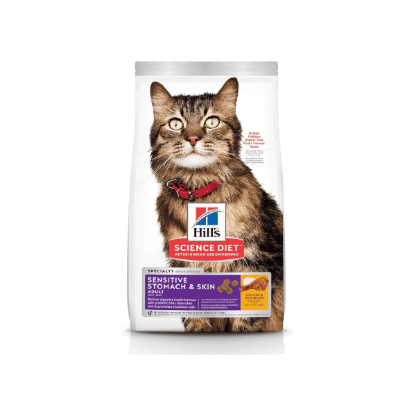 Hill’s Science Diet Sensitive Stomach & Skin Chicken & Rice 3.17kg Dry Cat Food for Adults