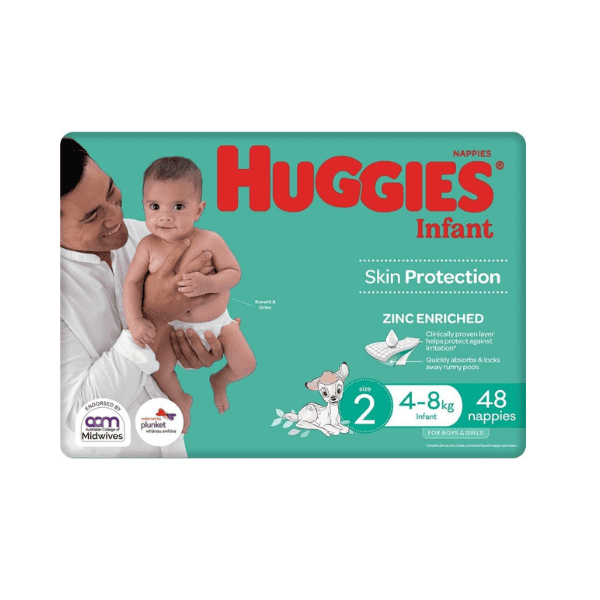 Huggies Ultra Dry Infant Nappies for 4-8kg Pack of 48