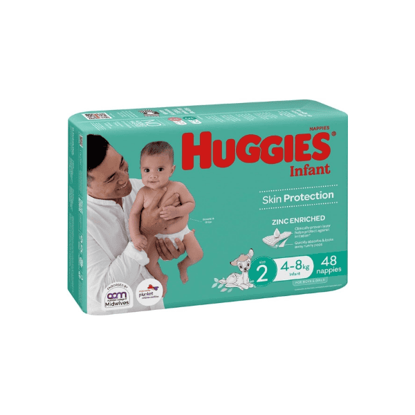 Huggies Ultra Dry Infant Nappies for 4-8kg Pack of 48