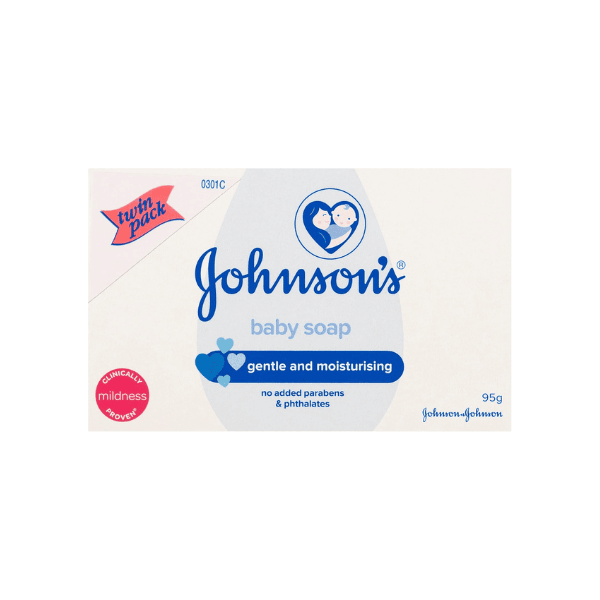 Johnson’s Baby Moisturising Soap Bar 2 x 95g Gentle Nourishing Care for Baby’s Skin