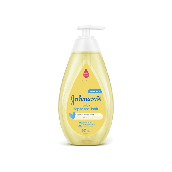 Johnson’s Baby Top-To-Toe Gentle Baby Bath 500mL Mild Tear-Free Cleansing for Newborns