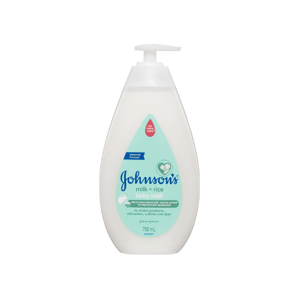 Johnson’s Milk + Rice Tear-Free Baby Bath 750mL Nourishing Moisture for Baby’s Soft Skin