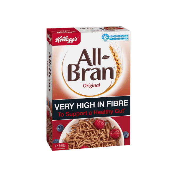 Kellogg's All-Bran Original High Fibre Cereal 530g Wholesome Start to Your Day