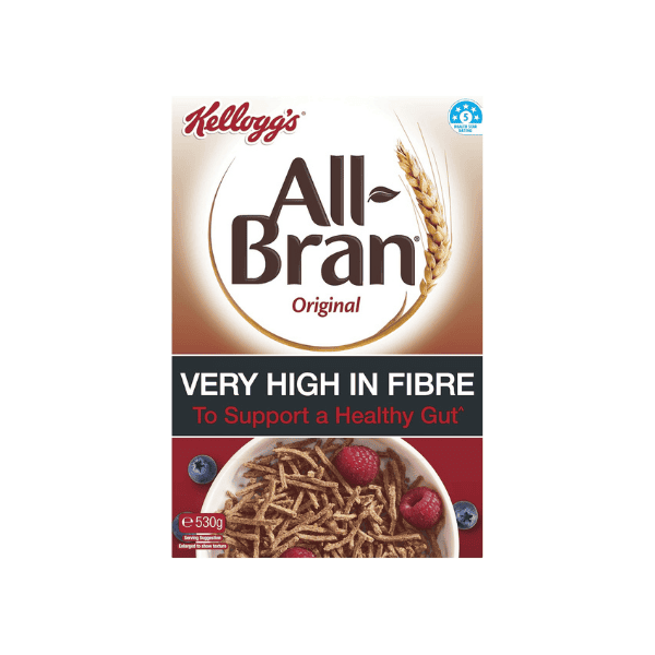 Kellogg's All-Bran Original High Fibre Cereal 530g Wholesome Start to Your Day