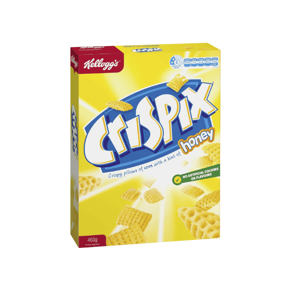 Kellogg's Crispix Honey Pillows Breakfast Cereal 460g for Kids and Adults