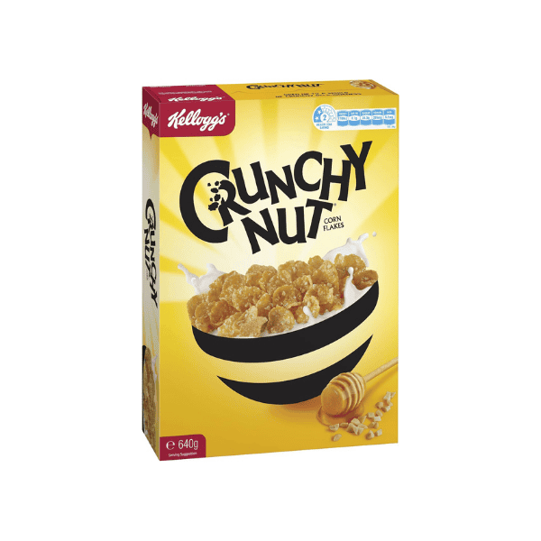 Kellogg's Crunchy Nut Corn Flakes Breakfast Cereal 640g for Nut Lovers