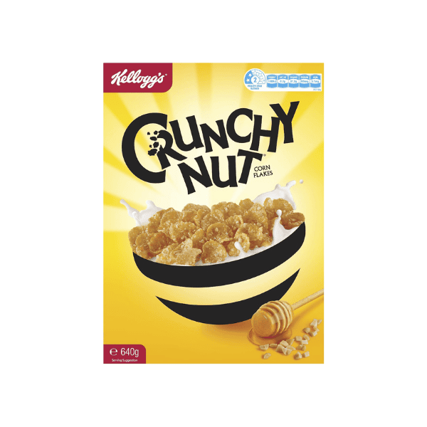 Kellogg's Crunchy Nut Corn Flakes Breakfast Cereal 640g for Nut Lovers