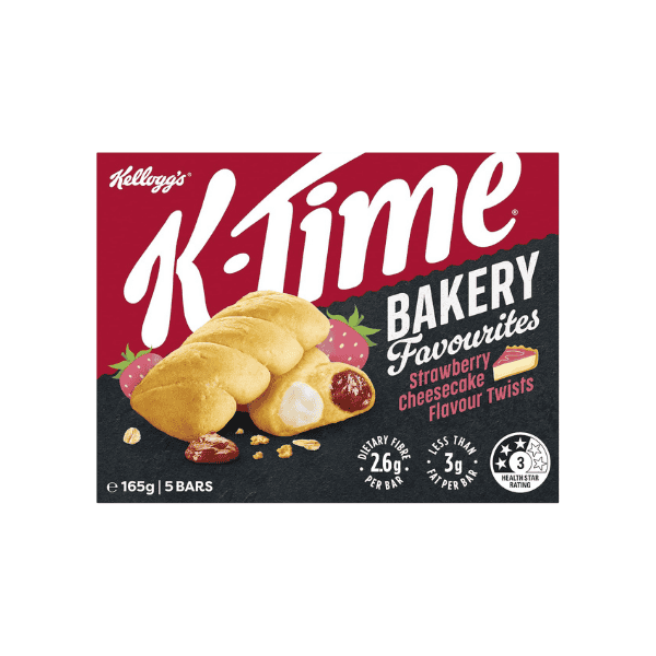 Kellogg’s K-Time Strawberry Cheesecake Twists 5 Bars A Sweet Treat Anytime