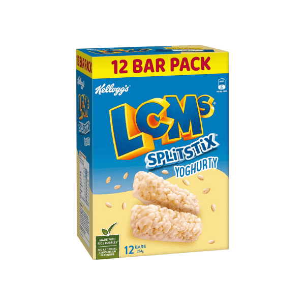 Kellogg's LCMs Split Stix The Perfect Yoghurty Snack for Everyone 22g pack of 12