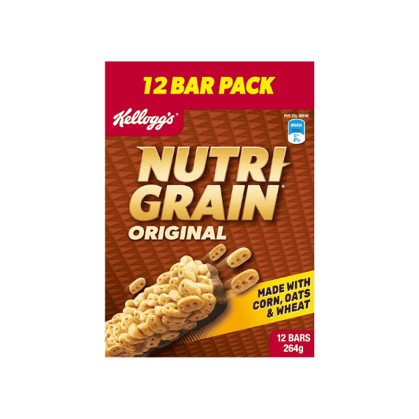 Kellogg's Nutri-Grain Original Cereal Snack Bars 12 Count Fuel Your Day 22 g